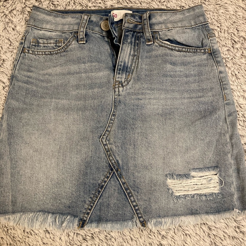 SO Light Blue Denim Skirt